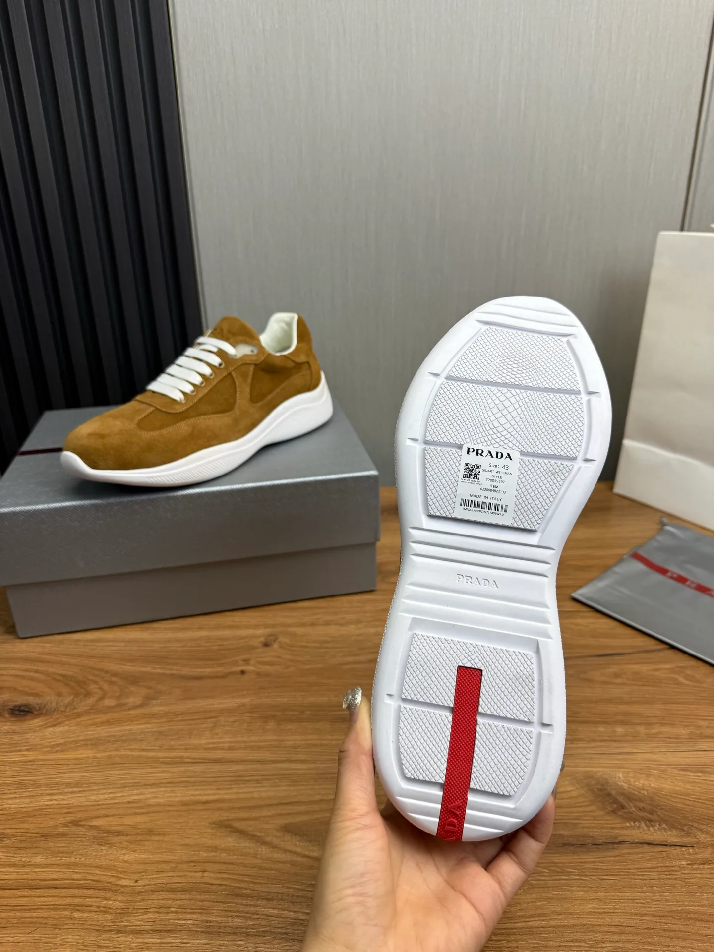 Men's shoes 💰540💰 [PRADA] Men's shoes are popular in the counter, official website is synchronized, 1 high-quality shipment ✔️Original frosted cowhide + cowhide lining, 1🆚1 replica, original sole, 38-45 (45 customized, non-refundable)